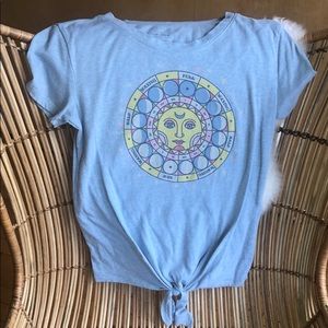 Zoe + Liv Moon Phases Knotted Tee